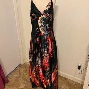 Pura Vida Black and Red Maxi Dress